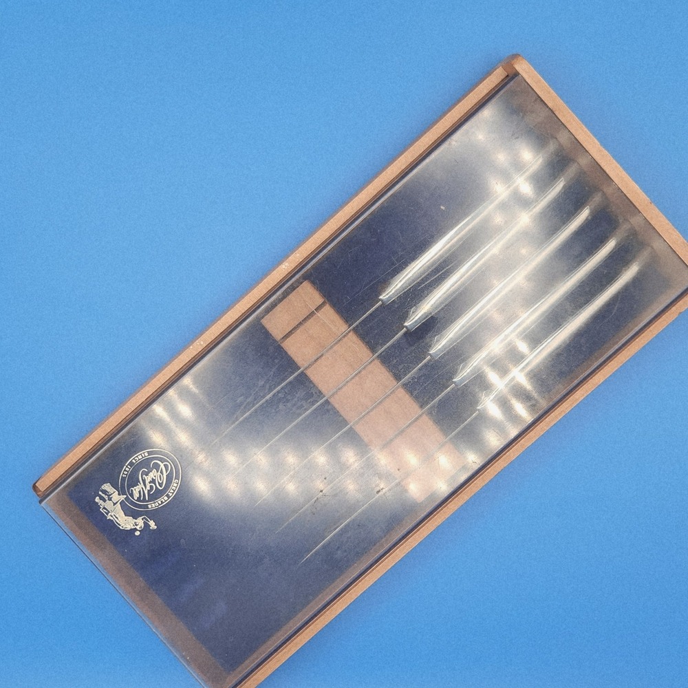 Vintage Carvel Hall MCM Stainless Steel Steak Knives in box - set of five